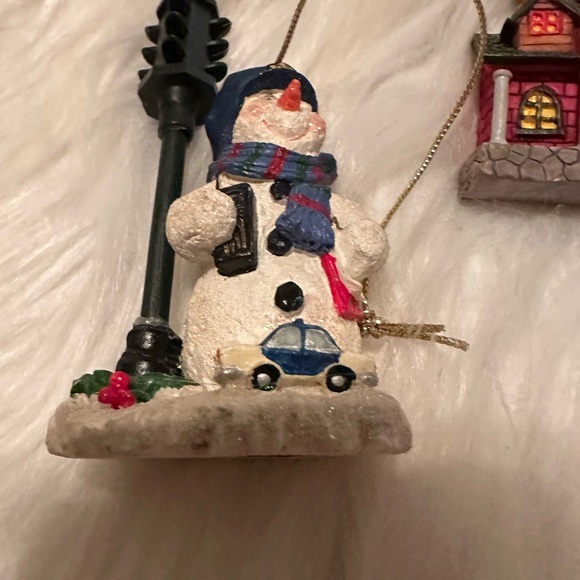 🩵3/$10 Festive Policemen Snowman and House Holiday Ornaments - Picture 2 of 4